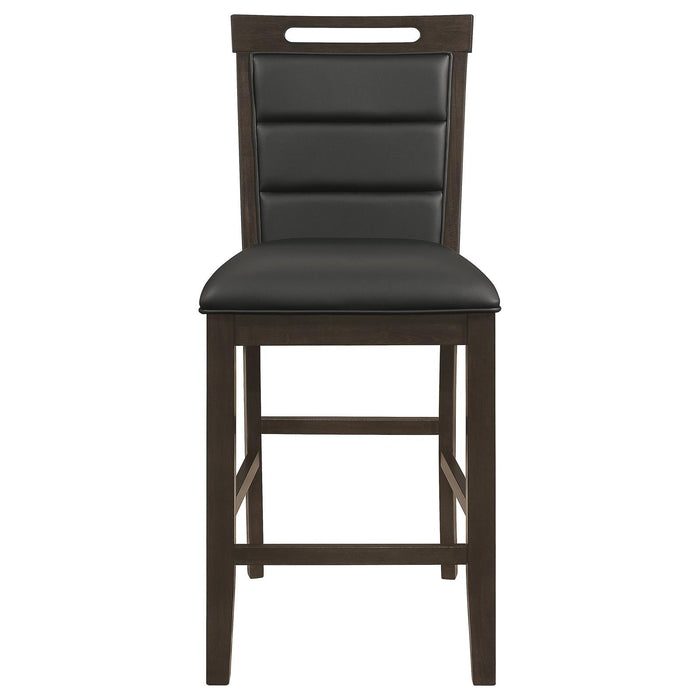 Prentiss Upholstered Counter Height Chair (Set of 2) Black and Cappuccino - Tony’s Furniture Store & Linen (GA) - Multi Location