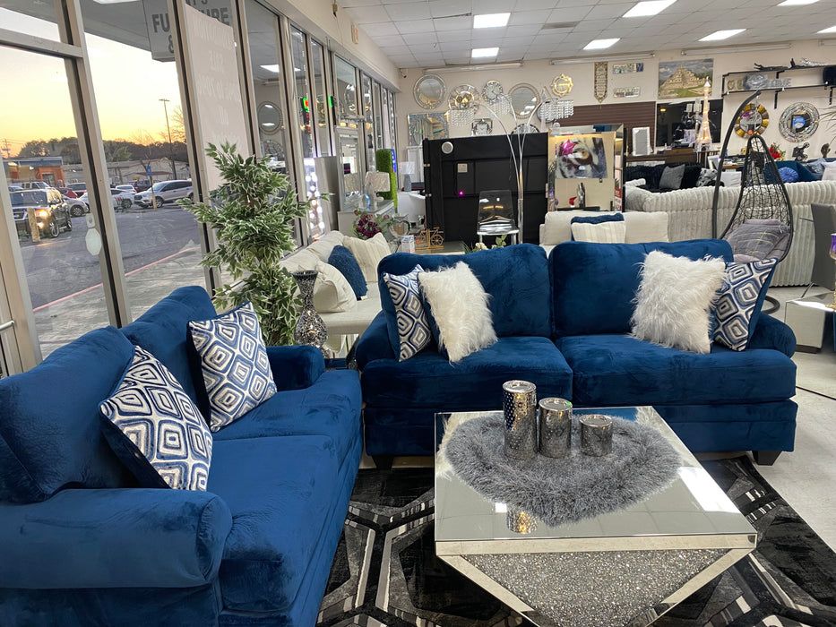 Groovy - Navy - 2pc Sofa & Love seat Collection - Tony’s Furniture Store & Linen (GA) - Multi Location