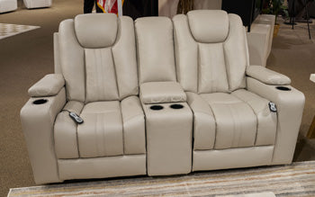 Elevate Edges Glider Reclining Loveseat with Console - Tony’s Furniture Store & Linen (GA) - Multi Location
