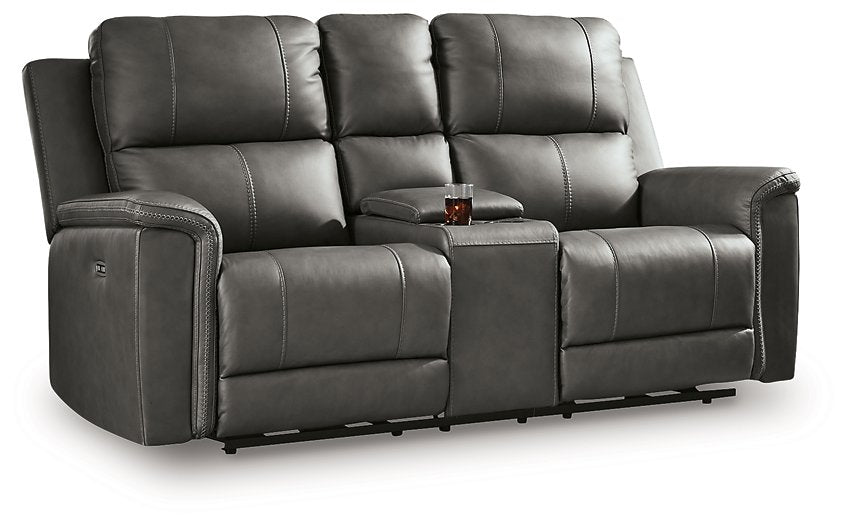 Bleckley Power Reclining Loveseat with Console - Tony’s Furniture Store & Linen (GA) - Multi Location