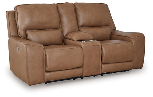 DeepWakes Power Reclining Loveseat with Console - Tony’s Furniture Store & Linen (GA) - Multi Location