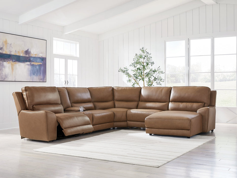 DeepWakes Power Reclining Sectional with Chaise - Tony’s Furniture Store & Linen (GA) - Multi Location