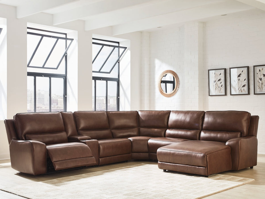 DeepWakes Power Reclining Sectional with Chaise - Tony’s Furniture Store & Linen (GA) - Multi Location