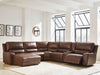 DeepWakes Power Reclining Sectional with Chaise - Tony’s Furniture Store & Linen (GA) - Multi Location
