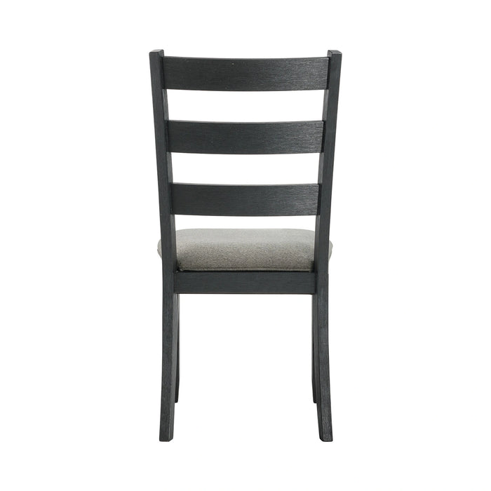Martin Side Chair with Grey Fabric - Black Finish (2 Per Carton) - Tony’s Furniture Store & Linen (GA) - Multi Location