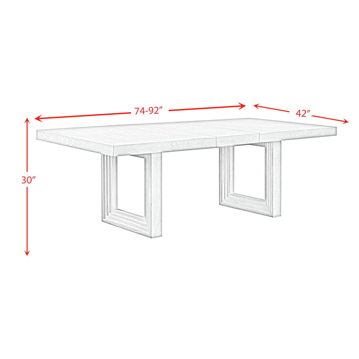 Avalanche Rectangular Dining Table with 18"" Leaf in Antique White - Tony’s Furniture Store & Linen (GA) - Multi Location