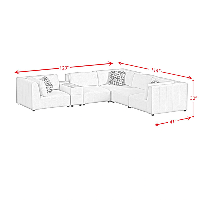 Zandara Modular Set in Olefin Beige - Tony’s Furniture Store & Linen (GA) - Multi Location