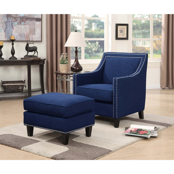 Erica 497 Ottoman W/Chrome Nail (ISTA 3) - Tony’s Furniture Store & Linen (GA) - Multi Location