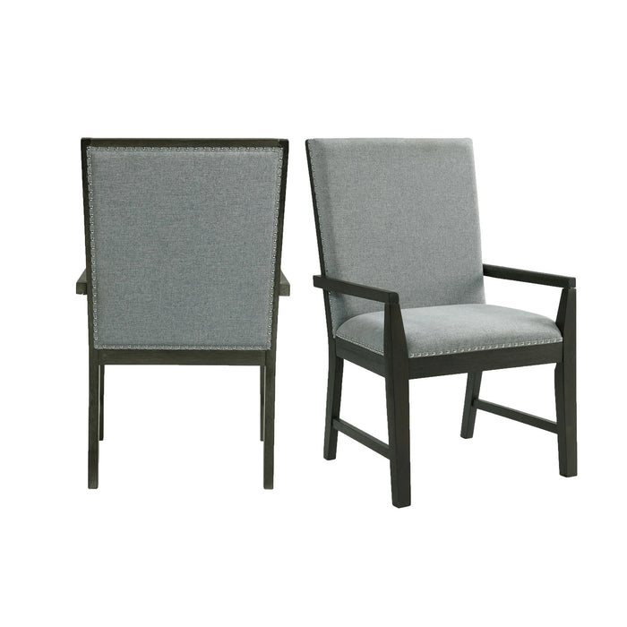 Donovan Upholstery Arm Chair Dark (2 Per Pack) - Tony’s Furniture Store & Linen (GA) - Multi Location