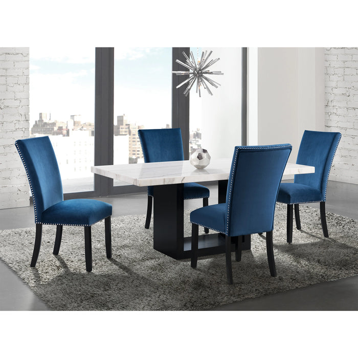 Valentino White 5PC Dining Set-Table & Four Chairs - Tony’s Furniture Store & Linen (GA) - Multi Location