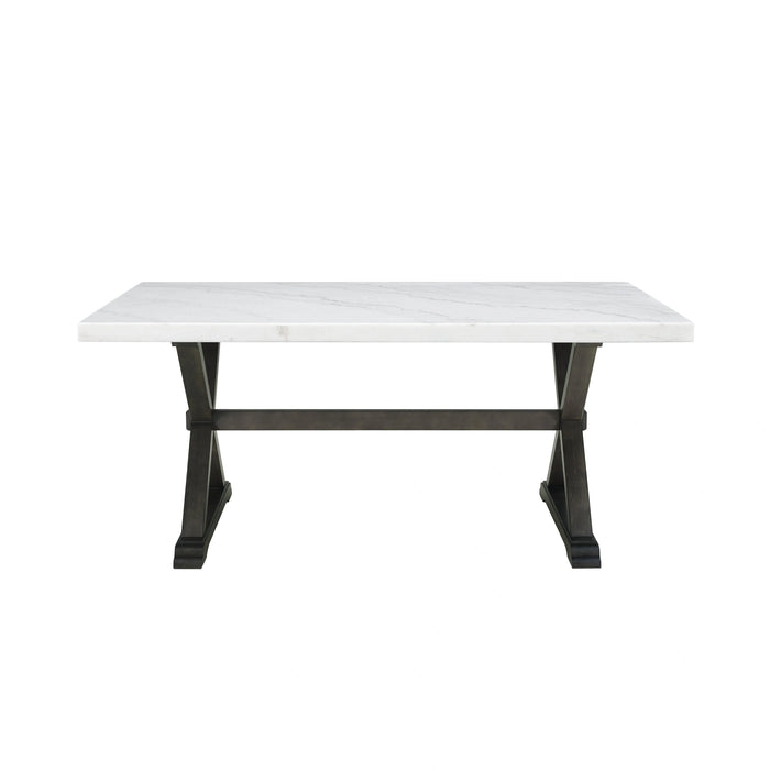 Lexi Dining Table in Espresso Base / White Marble Top - Tony’s Furniture Store & Linen (GA) - Multi Location