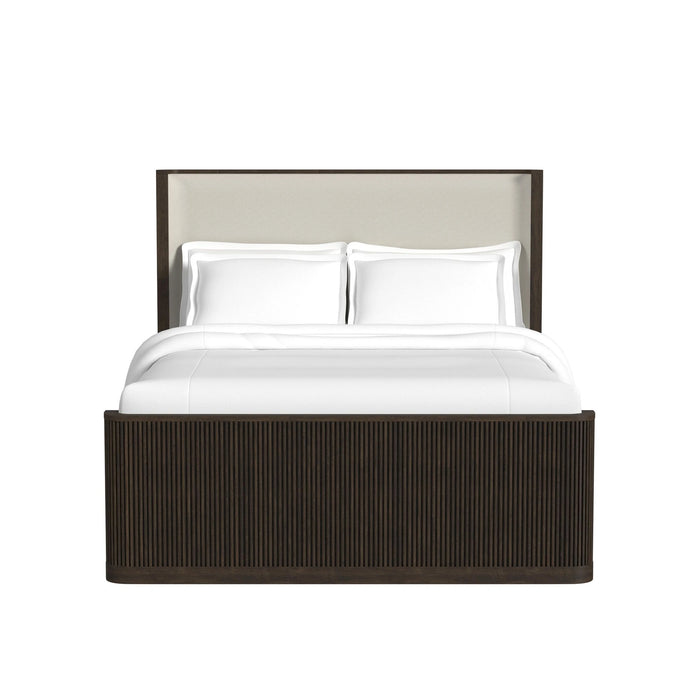 Sylvie UPH Bed with White Fabric