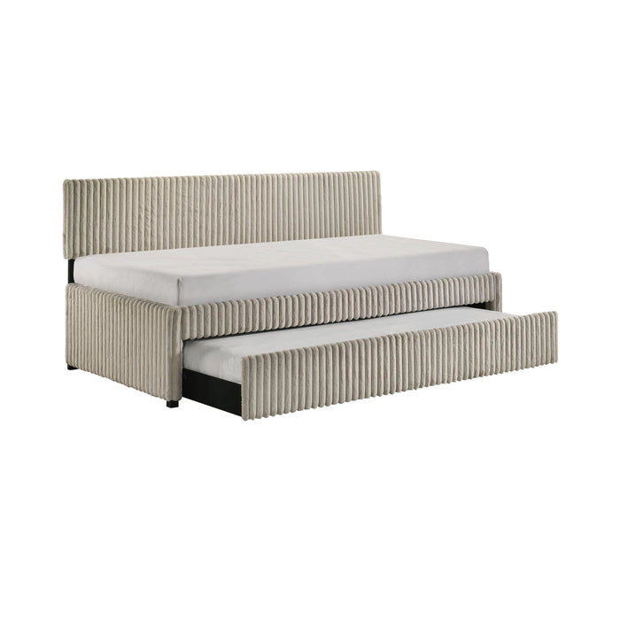 Arden Twin Daybed with Trundle in Corduroy Beige - Tony’s Furniture Store & Linen (GA) - Multi Location