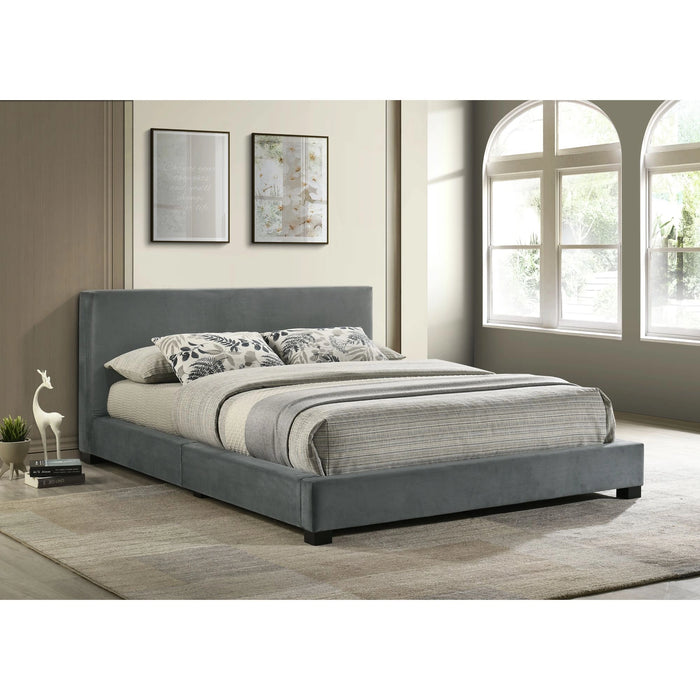 Brookhaven UPH Bed in Grey Velvet - Tony’s Furniture Store & Linen (GA) - Multi Location