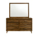 Malibu 6-Drawer Dresser & Mirror in Walnut - Tony’s Furniture Store & Linen (GA) - Multi Location