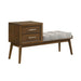 Malibu Bench with Grey Fabric in Walnut - Tony’s Furniture Store & Linen (GA) - Multi Location
