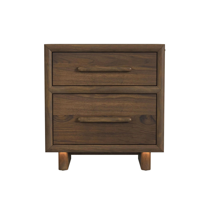 Brisbane Nightstand with USBC and LED in Brown - Tony’s Furniture Store & Linen (GA) - Multi Location