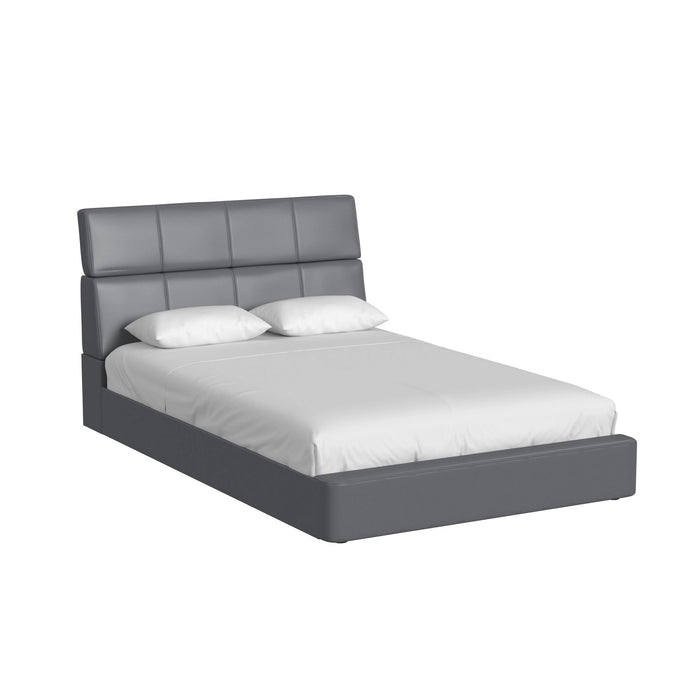 Valari Bed in Grey PU - Tony’s Furniture Store & Linen (GA) - Multi Location