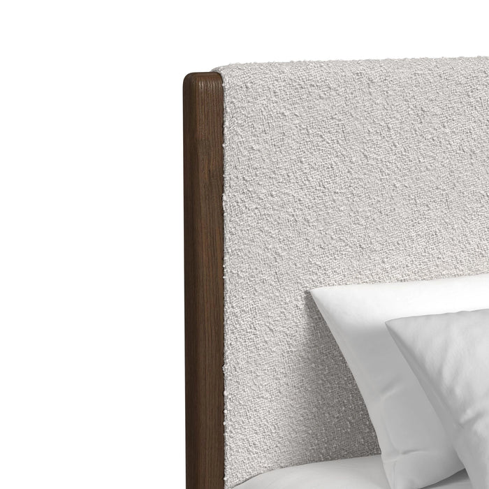 Brisbane UPH Bed with Boucle Beige and LED in Brown - Tony’s Furniture Store & Linen (GA) - Multi Location