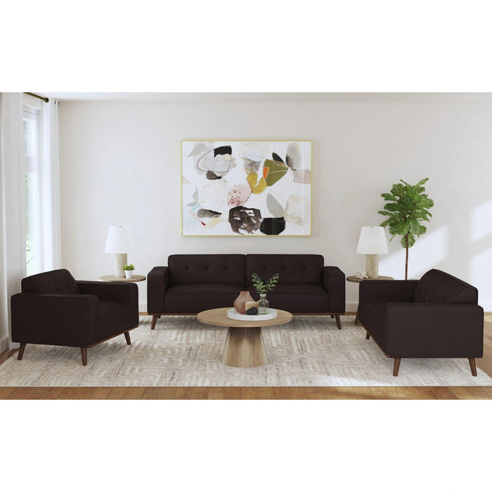 Destiny Sofa with Wood Front in Pebble Brown - Tony’s Furniture Store & Linen (GA) - Multi Location