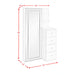 Vancouver Floor Mirror With Storage in White - Tony’s Furniture Store & Linen (GA) - Multi Location