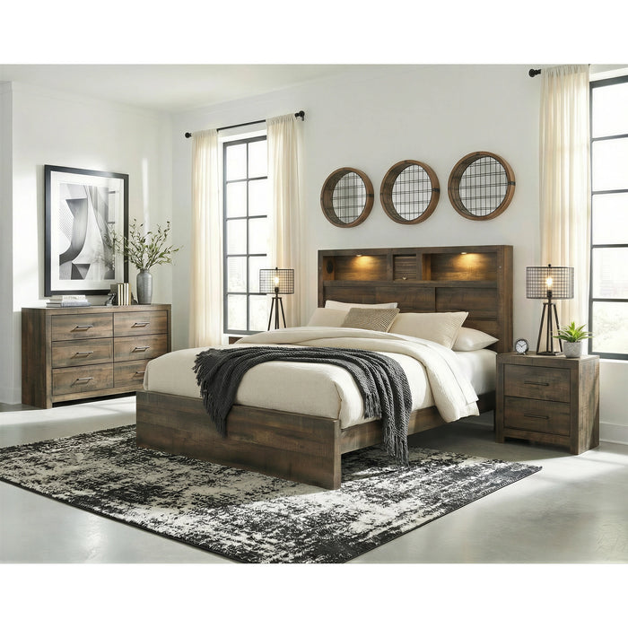 Bailey Bookcase Panel Bedroom Set with 2 Nightstands - Tony’s Furniture Store & Linen (GA) - Multi Location