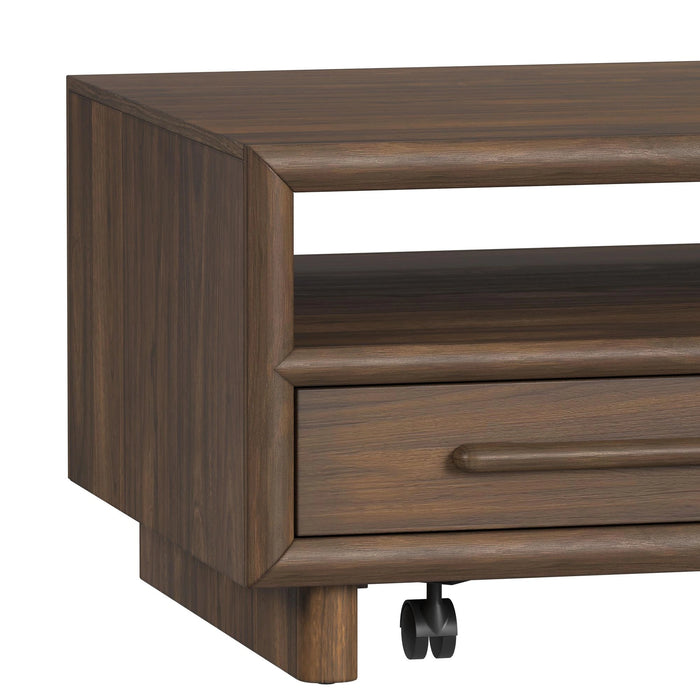 Brisbane 4-Drawer Coffee Table with Casters in Brown - Tony’s Furniture Store & Linen (GA) - Multi Location
