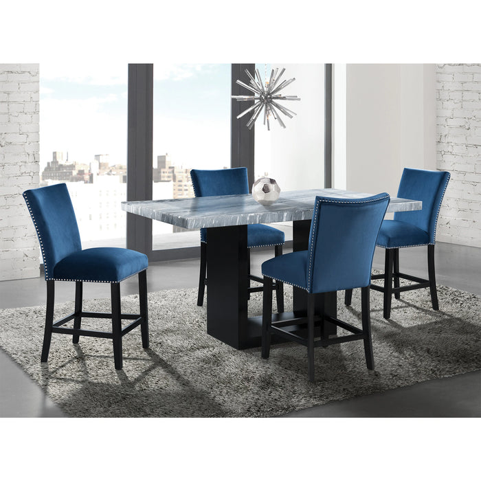 Valentino White 5PC Dining Set-Table & Four Chairs - Tony’s Furniture Store & Linen (GA) - Multi Location