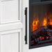 Villa Console with 23"" Fireplace Insert in White & Natural - Tony’s Furniture Store & Linen (GA) - Multi Location