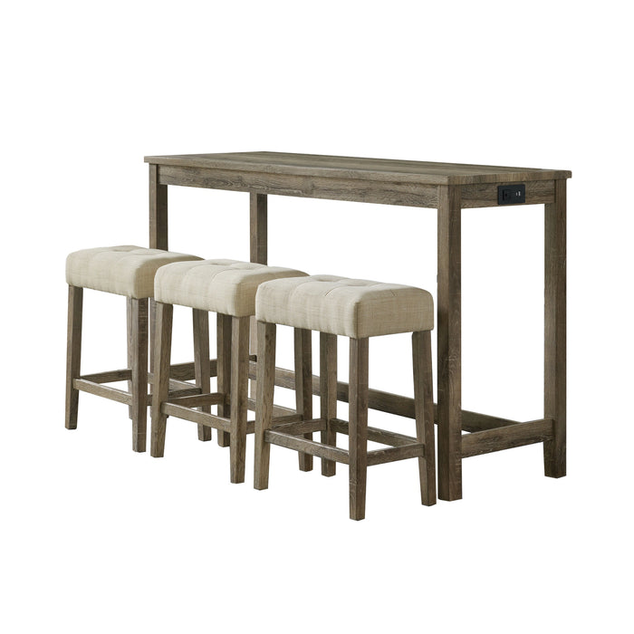 Oak Lawn Bar Table Single Pack (Table + Three Stools) - Tony’s Furniture Store & Linen (GA) - Multi Location