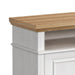 Villa Console with 23"" Fireplace Insert in White & Natural - Tony’s Furniture Store & Linen (GA) - Multi Location