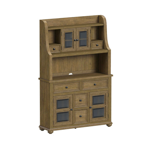 Heritage & Home Buffet and Hutch in Oak Brown - Tony’s Furniture Store & Linen (GA) - Multi Location