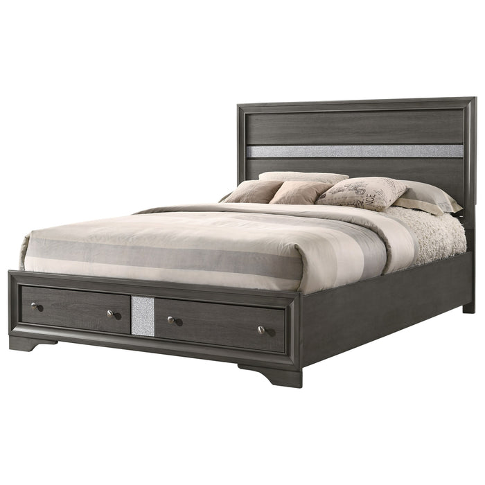 Crown Mark Regata Queen Storage Bed in Grey - Tony’s Furniture Store & Linen (GA) - Multi Location