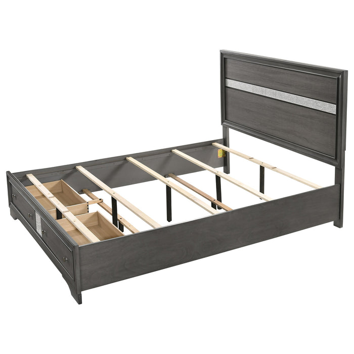 Crown Mark Regata Queen Storage Bed in Grey - Tony’s Furniture Store & Linen (GA) - Multi Location