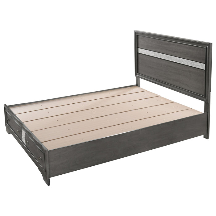 Crown Mark Regata King Storage Bed in Grey - Tony’s Furniture Store & Linen (GA) - Multi Location