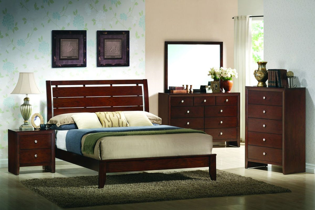 Crown Mark Furniture Evan King Bed in Warm Brown - Tony’s Furniture Store & Linen (GA) - Multi Location