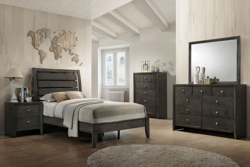 Crown Mark Furniture Evan Full Panel Bed in Grey - Tony’s Furniture Store & Linen (GA) - Multi Location
