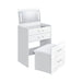 Irvine Mini Dressing Table with Stool, LED and USB in Glossy White - Tony’s Furniture Store & Linen (GA) - Multi Location