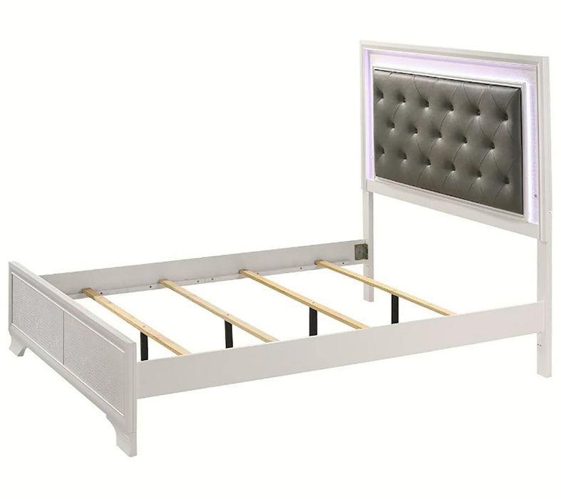 Crown Mark Furniture Lyssa King Upholstered Bed in White B4310-K - Tony’s Furniture Store & Linen (GA) - Multi Location