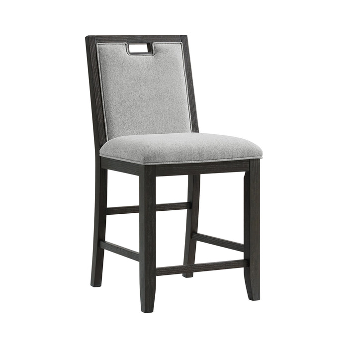 Elodie Counter Chair with Grey Fabric in Charcoal (2 Per Carton) - Tony’s Furniture Store & Linen (GA) - Multi Location