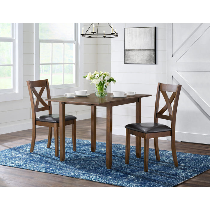 Alex 3PC Dining Set with Drop Leaf Table in Espresso - Tony’s Furniture Store & Linen (GA) - Multi Location