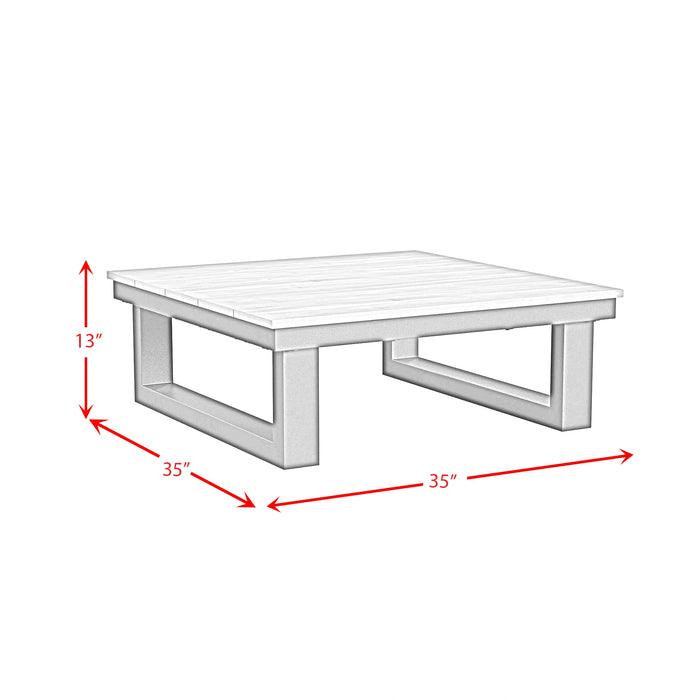 Cabana Coffee Table with Natural Top in Black - Tony’s Furniture Store & Linen (GA) - Multi Location