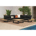 Cabana Coffee Table with Natural Top in Black - Tony’s Furniture Store & Linen (GA) - Multi Location