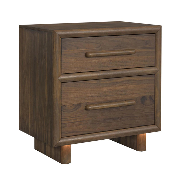 Brisbane UPH Bedroom Set with Boucle Beige and LED in Brown - Tony’s Furniture Store & Linen (GA) - Multi Location