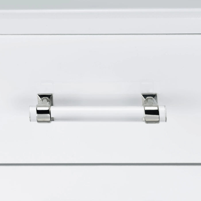 Irvine Mini Dressing Table with Stool, LED and USB in Glossy White - Tony’s Furniture Store & Linen (GA) - Multi Location
