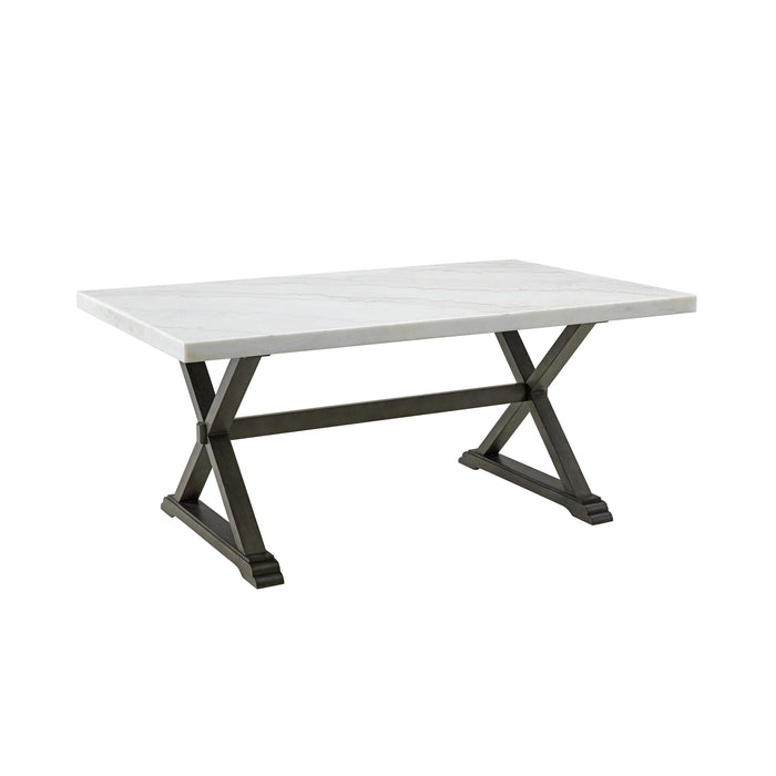 Lexi Dining Table in Espresso Base / White Marble Top - Tony’s Furniture Store & Linen (GA) - Multi Location