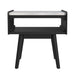 Lanette End Table with White Marble Top in Black - Tony’s Furniture Store & Linen (GA) - Multi Location