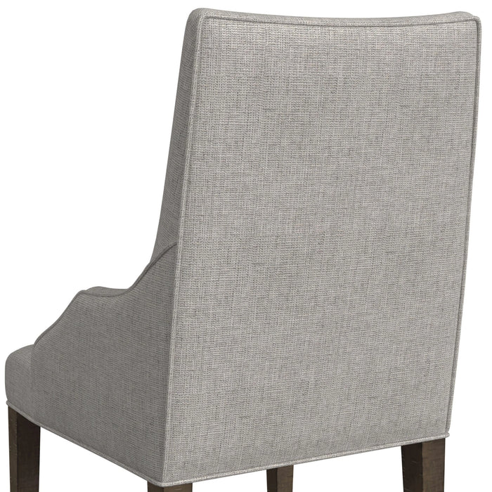 Yellowstone Dining Host Chair with Grey Fabric in Medium Brown (2 Per Carton) - Tony’s Furniture Store & Linen (GA) - Multi Location