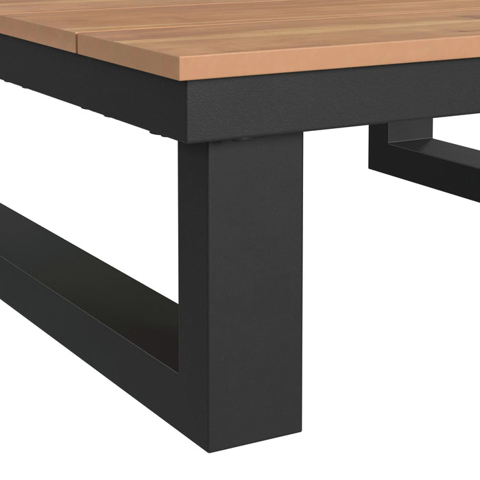 Cabana Coffee Table with Natural Top in Black - Tony’s Furniture Store & Linen (GA) - Multi Location