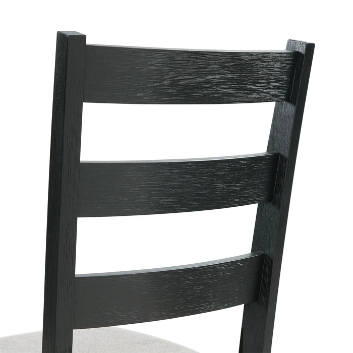 Martin Side Chair with Grey Fabric - Black Finish (2 Per Carton) - Tony’s Furniture Store & Linen (GA) - Multi Location